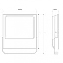 Outdoor LED floodlight - 100W CCT - "PRO" Series - 110lm/W - IP66