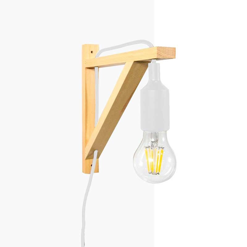 Nordic wall lamp "YOJO" -Wooden frame and silicone pendant lamp