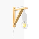 Nordic wall lamp "YOJO" -Wooden frame and silicone pendant lamp