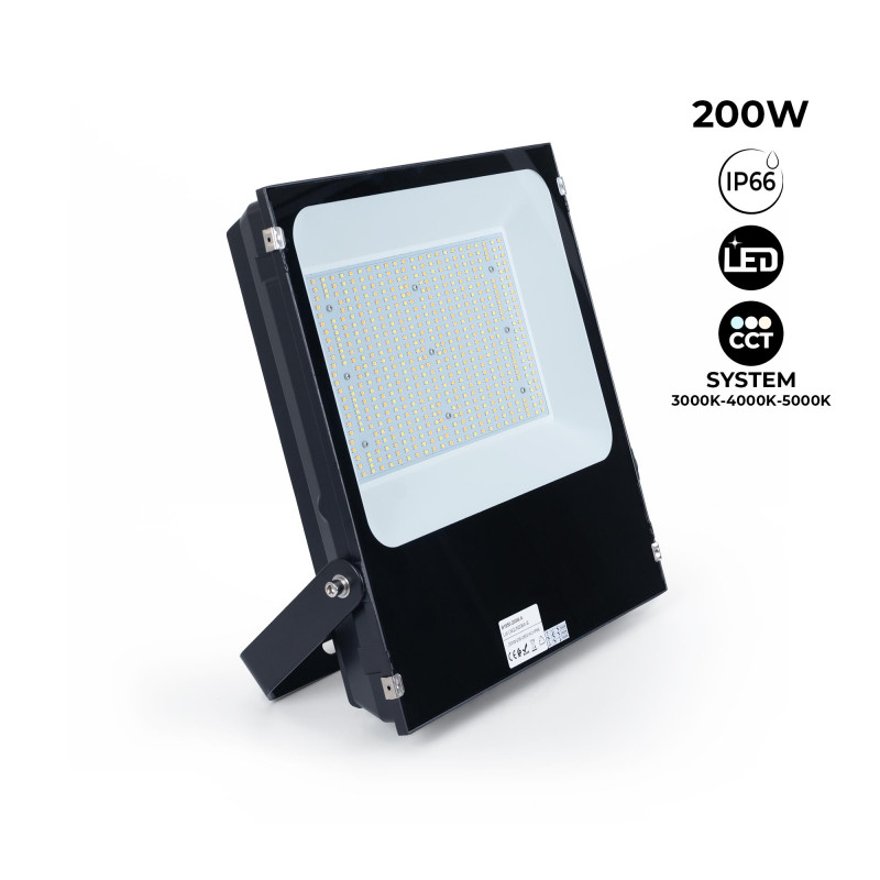 Outdoor LED floodlight - 200W CCT - "PRO" Series - 110lm/W - IP66
