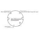 Dimmable DALI driver - DT6 NFC single color 220-240V - Output 10-42V DC - 100-500mA - 10W