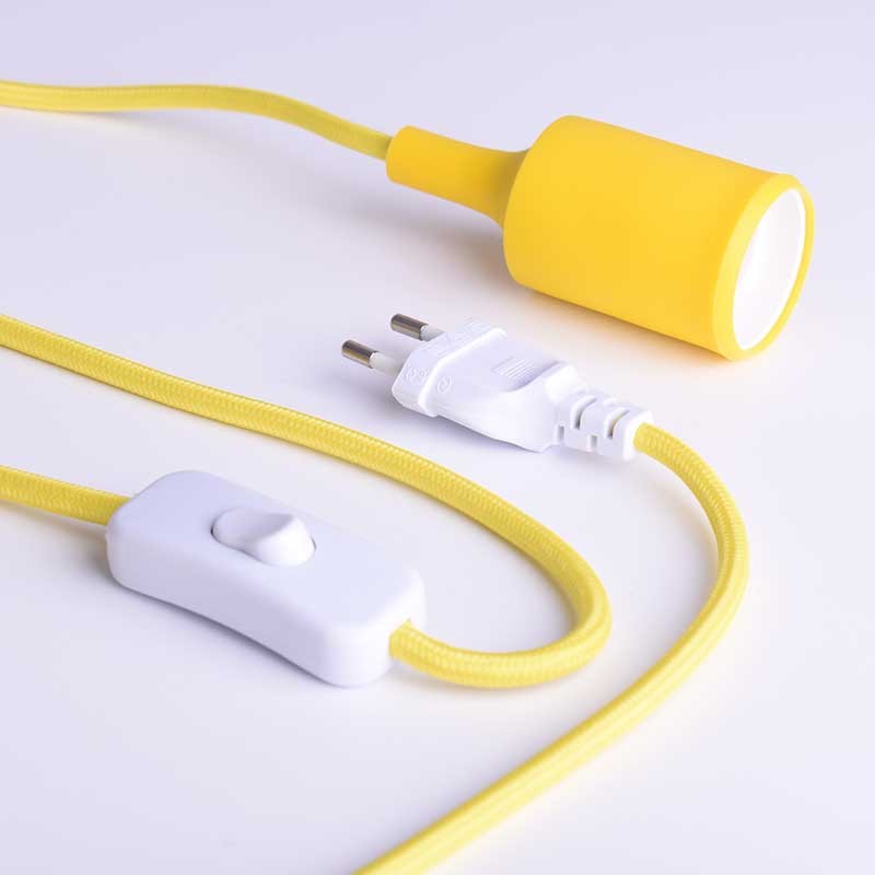 Nordic wall lamp "YOJO" -Wooden frame and silicone pendant lamp