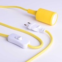 Nordic wall lamp "YOJO" -Wooden frame and silicone pendant lamp