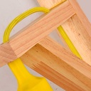 Nordic wall lamp "YOJO" -Wooden frame and silicone pendant lamp