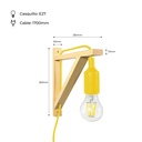 Nordic wall lamp "YOJO" -Wooden frame and silicone pendant lamp