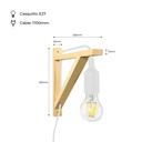 Nordic wall lamp "YOJO" -Wooden frame and silicone pendant lamp