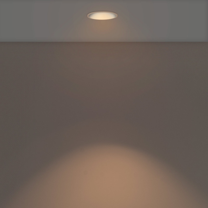 Round asymmetrical recessed downlight ring - Low UGR - Cutout Ø75mm
