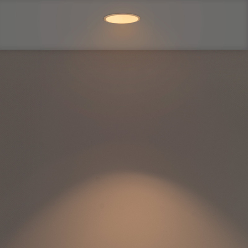 Round asymmetrical recessed downlight ring - Low UGR - Cutout Ø75mm