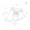 Round asymmetrical recessed downlight ring - Low UGR - Cutout Ø75mm