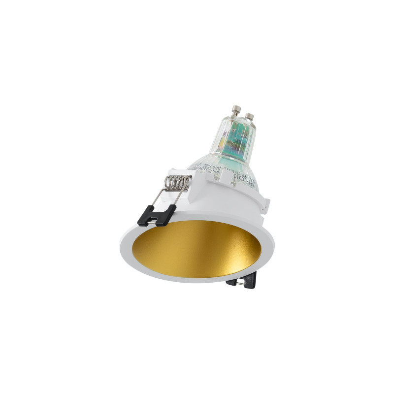 Round asymmetrical recessed downlight ring - Low UGR - Cutout Ø75mm