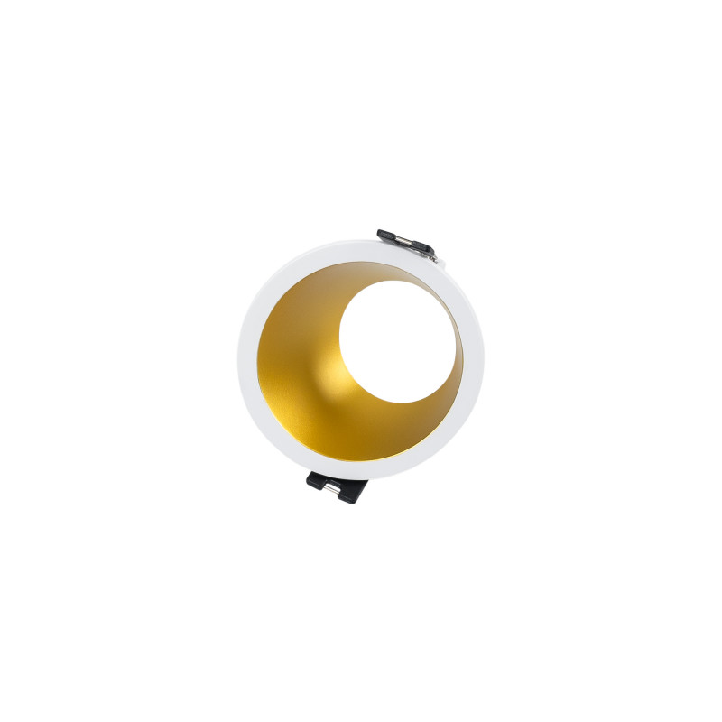 Round asymmetrical recessed downlight ring - Low UGR - Cutout Ø75mm
