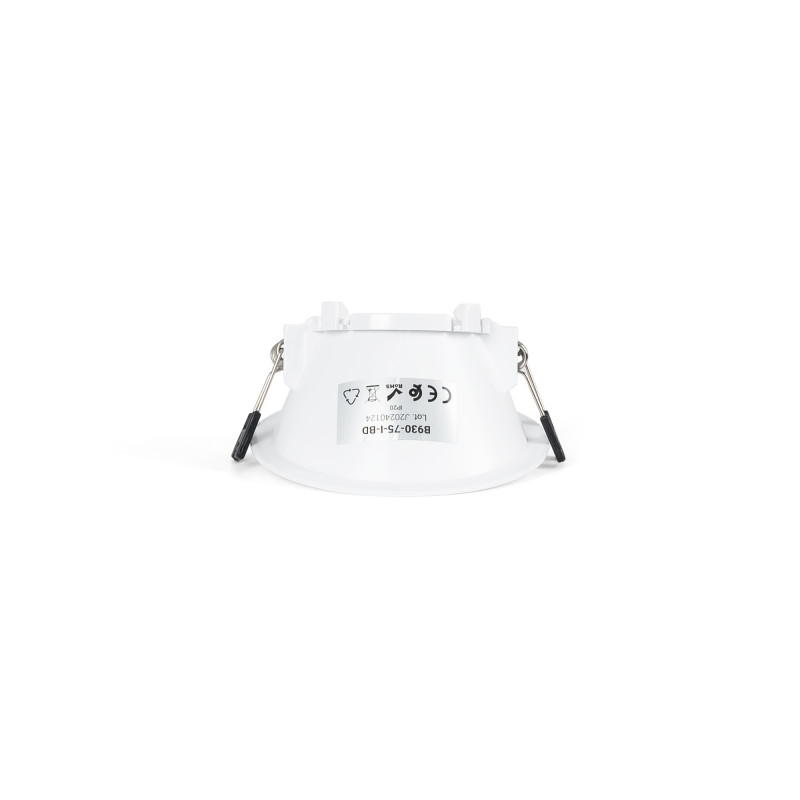 Round asymmetrical recessed downlight ring - Low UGR - Cutout Ø75mm