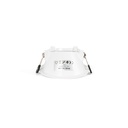 Round asymmetrical recessed downlight ring - Low UGR - Cutout Ø75mm