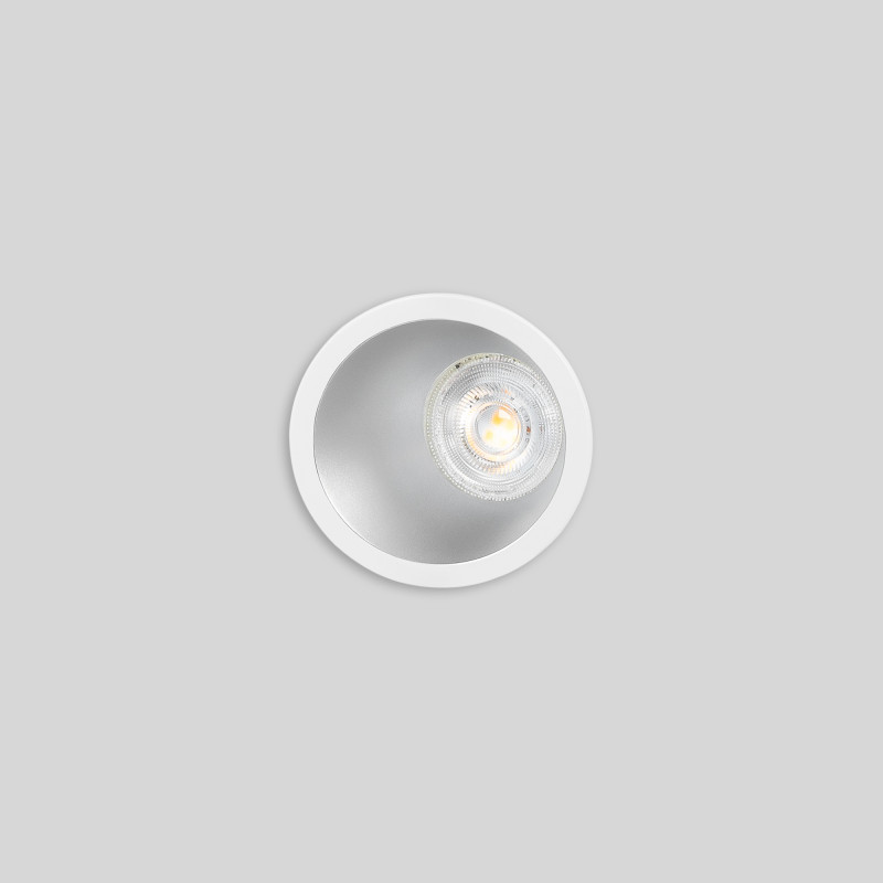 Round asymmetrical recessed downlight ring - Low UGR - Cutout Ø75mm