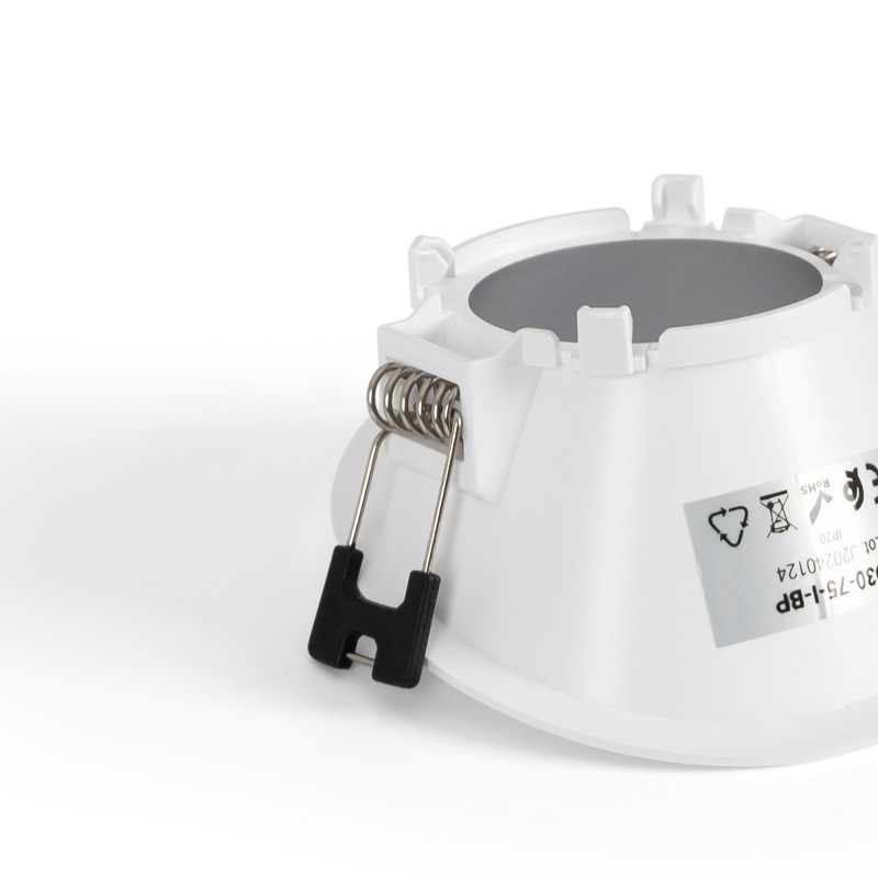 Round asymmetrical recessed downlight ring - Low UGR - Cutout Ø75mm