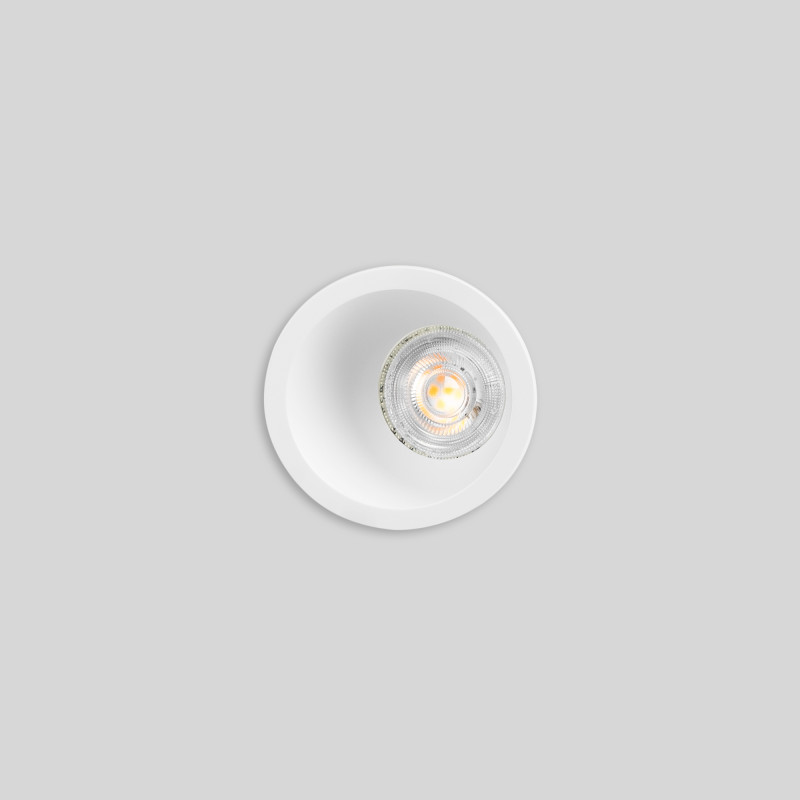 Round asymmetrical recessed downlight ring - Low UGR - Cutout Ø75mm