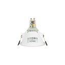 Round asymmetrical recessed downlight ring - Low UGR - Cutout Ø75mm