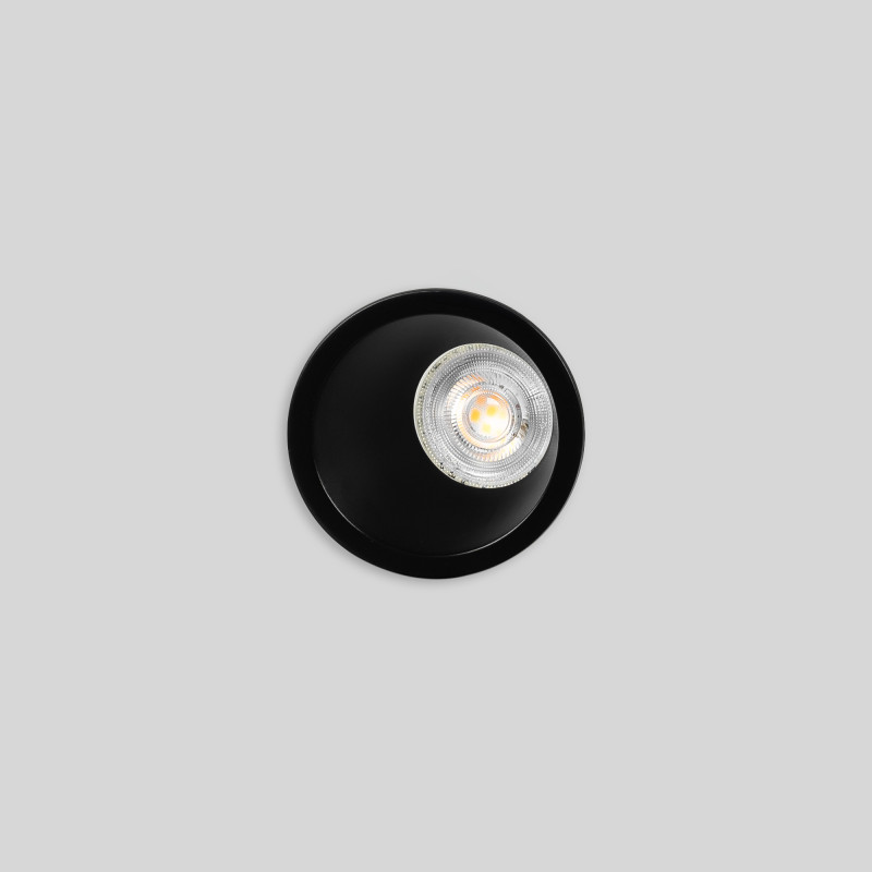 Round asymmetrical recessed downlight ring - Low UGR - Cutout Ø75mm