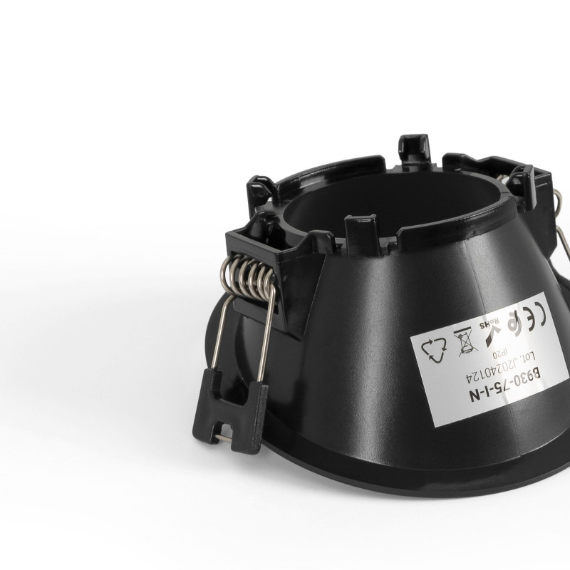 Round asymmetrical recessed downlight ring - Low UGR - Cutout Ø75mm