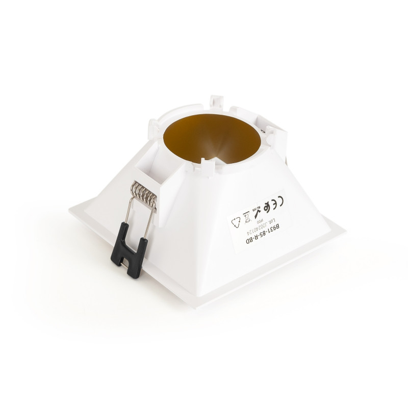 Square recessed downlight ring - Low UGR - Cutout 85 x 85mm