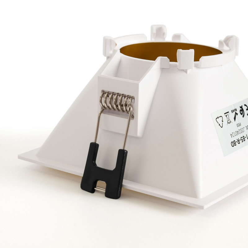 Square recessed downlight ring - Low UGR - Cutout 85 x 85mm