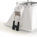 Square recessed downlight ring - Low UGR - Cutout 85 x 85mm
