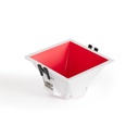 Square recessed downlight ring - Low UGR - Cutout 85 x 85mm