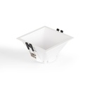 Square recessed downlight ring - Low UGR - Cutout 85 x 85mm