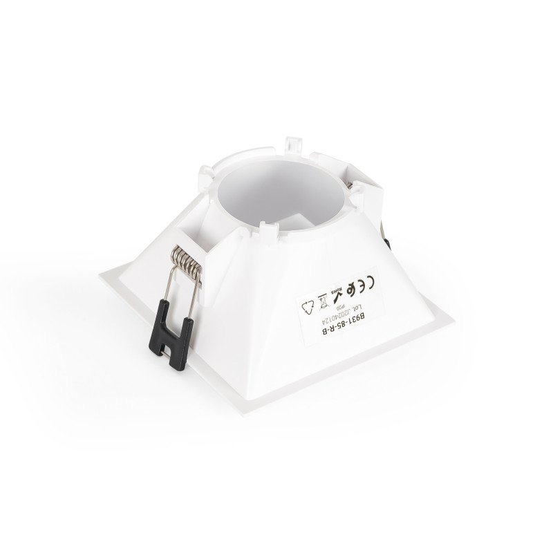 Square recessed downlight ring - Low UGR - Cutout 85 x 85mm