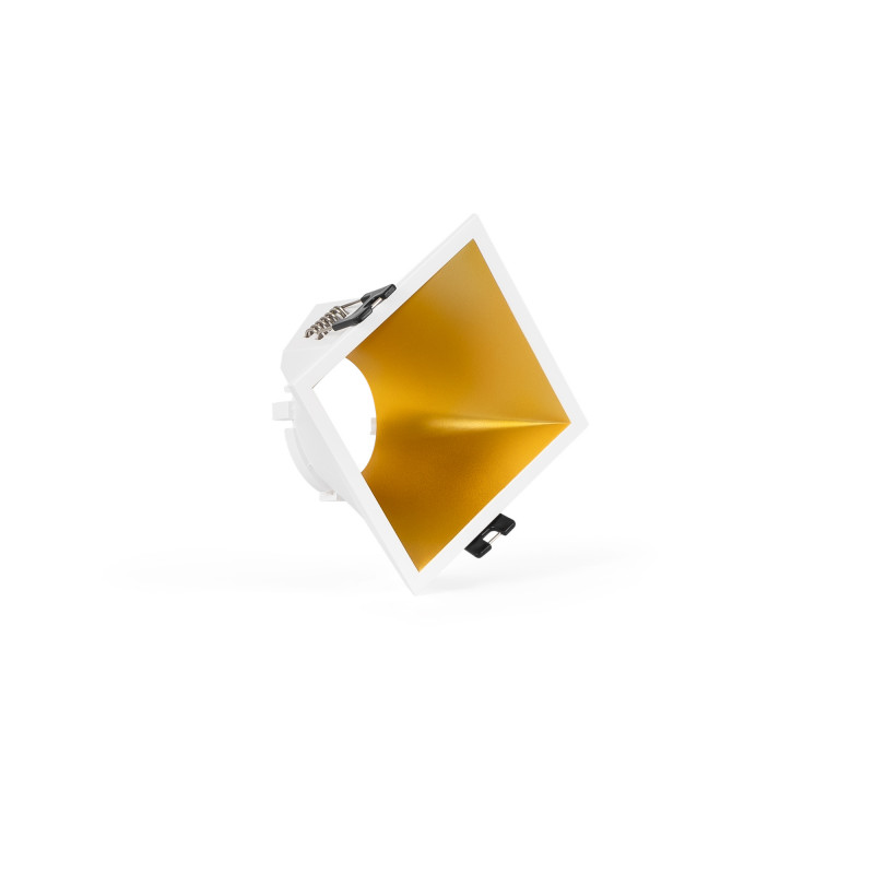 Asymmetrical square recessed downlight ring - Low UGR - Cutout 85 x 85mm