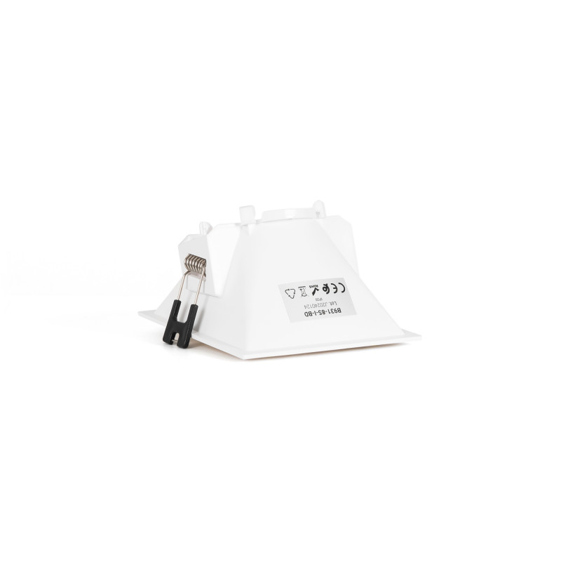 Asymmetrical square recessed downlight ring - Low UGR - Cutout 85 x 85mm