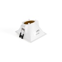 Asymmetrical square recessed downlight ring - Low UGR - Cutout 85 x 85mm