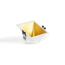 Asymmetrical square recessed downlight ring - Low UGR - Cutout 85 x 85mm