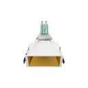 Asymmetrical square recessed downlight ring - Low UGR - Cutout 85 x 85mm