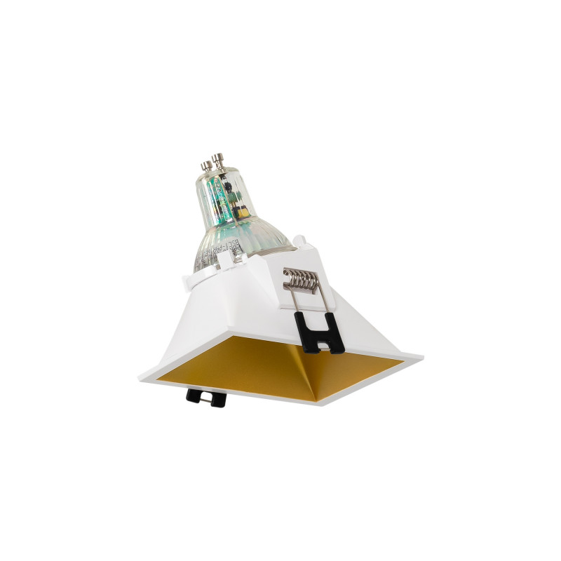 Asymmetrical square recessed downlight ring - Low UGR - Cutout 85 x 85mm