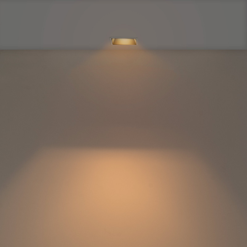 Asymmetrical square recessed downlight ring - Low UGR - Cutout 85 x 85mm