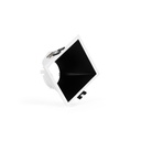Asymmetrical square recessed downlight ring - Low UGR - Cutout 85 x 85mm