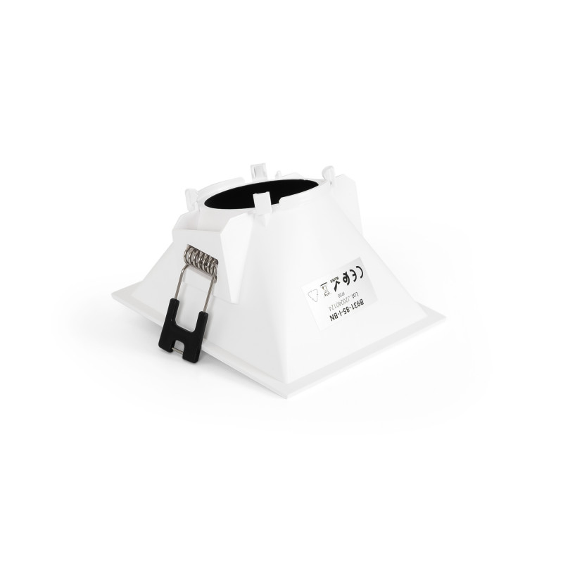 Asymmetrical square recessed downlight ring - Low UGR - Cutout 85 x 85mm