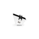 Asymmetrical square recessed downlight ring - Low UGR - Cutout 85 x 85mm