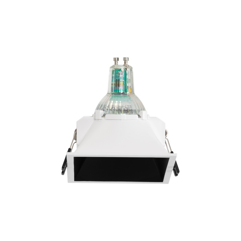 Asymmetrical square recessed downlight ring - Low UGR - Cutout 85 x 85mm