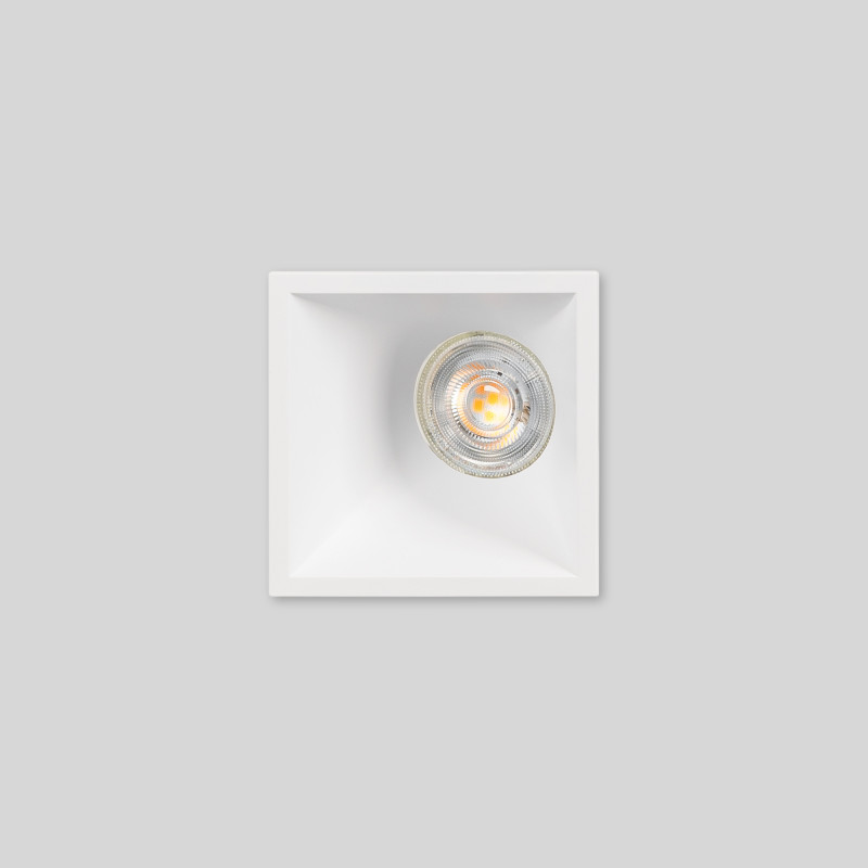 Asymmetrical square recessed downlight ring - Low UGR - Cutout 85 x 85mm