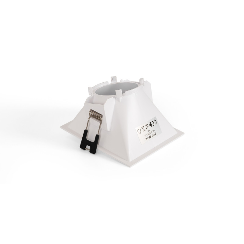 Asymmetrical square recessed downlight ring - Low UGR - Cutout 85 x 85mm