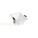 Asymmetrical square recessed downlight ring - Low UGR - Cutout 85 x 85mm