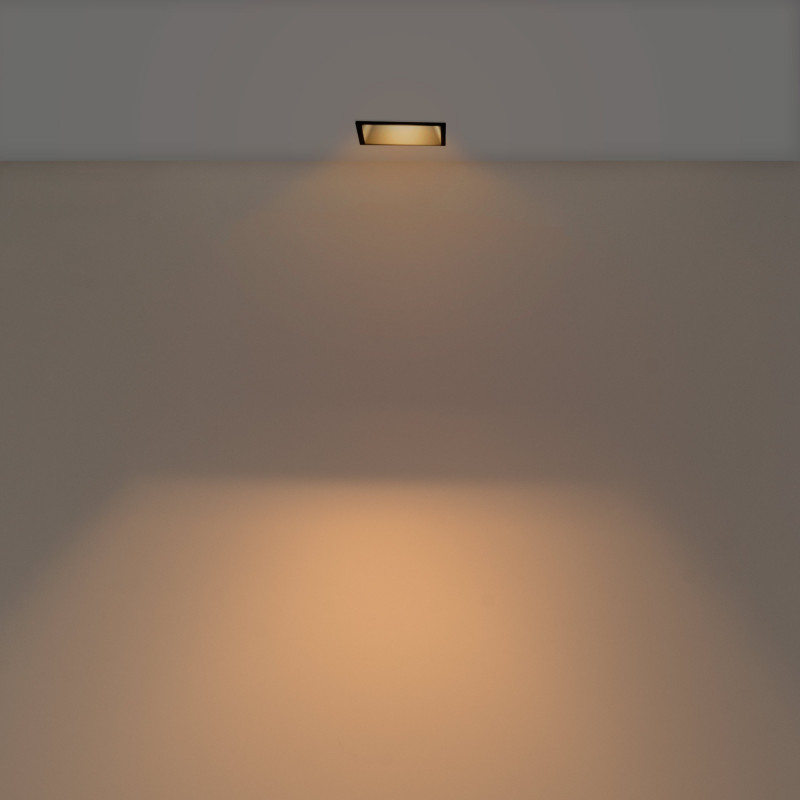 Asymmetrical square recessed downlight ring - Low UGR - Cutout 85 x 85mm