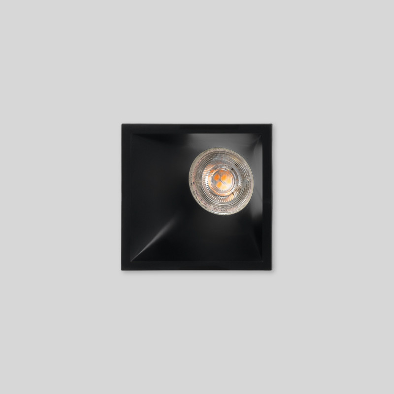 Asymmetrical square recessed downlight ring - Low UGR - Cutout 85 x 85mm