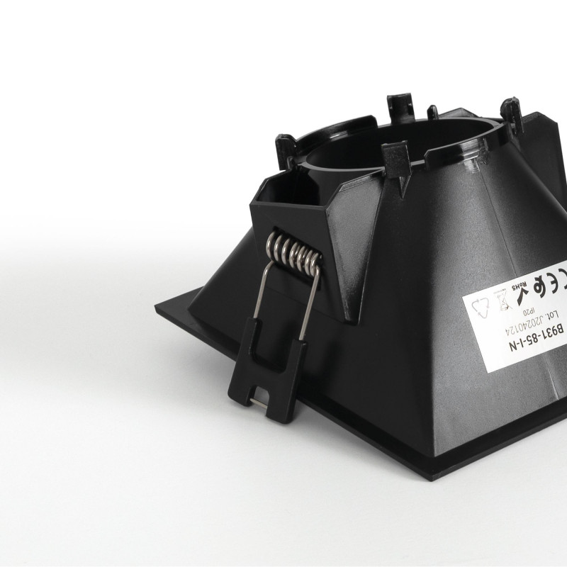 Asymmetrical square recessed downlight ring - Low UGR - Cutout 85 x 85mm