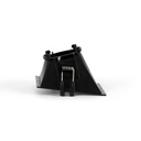 Asymmetrical square recessed downlight ring - Low UGR - Cutout 85 x 85mm