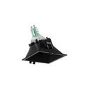Asymmetrical square recessed downlight ring - Low UGR - Cutout 85 x 85mm