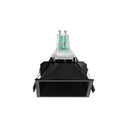 Asymmetrical square recessed downlight ring - Low UGR - Cutout 85 x 85mm