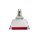 Asymmetrical square recessed downlight ring - Low UGR - Cutout 85 x 85mm